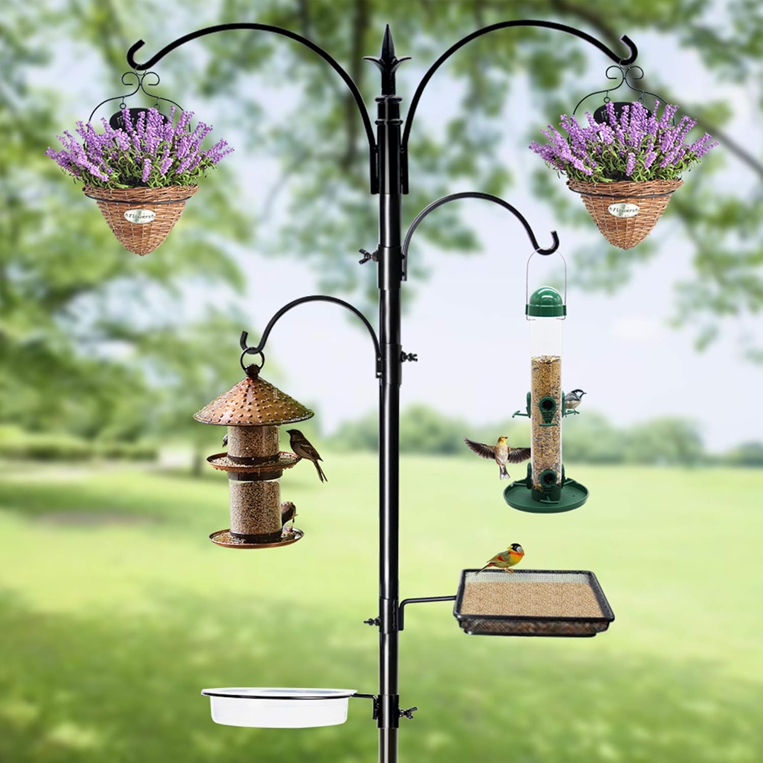 yosager 91" x 23" Premium Bird Feeding Station Kit, Bird Feeder Pole W