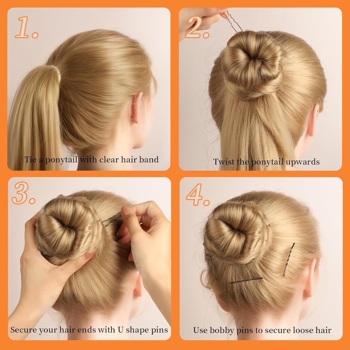 Teenitor 300pcs Bobby Pins Hair Pins Kit, 100 Hair Pin for Women 100 B