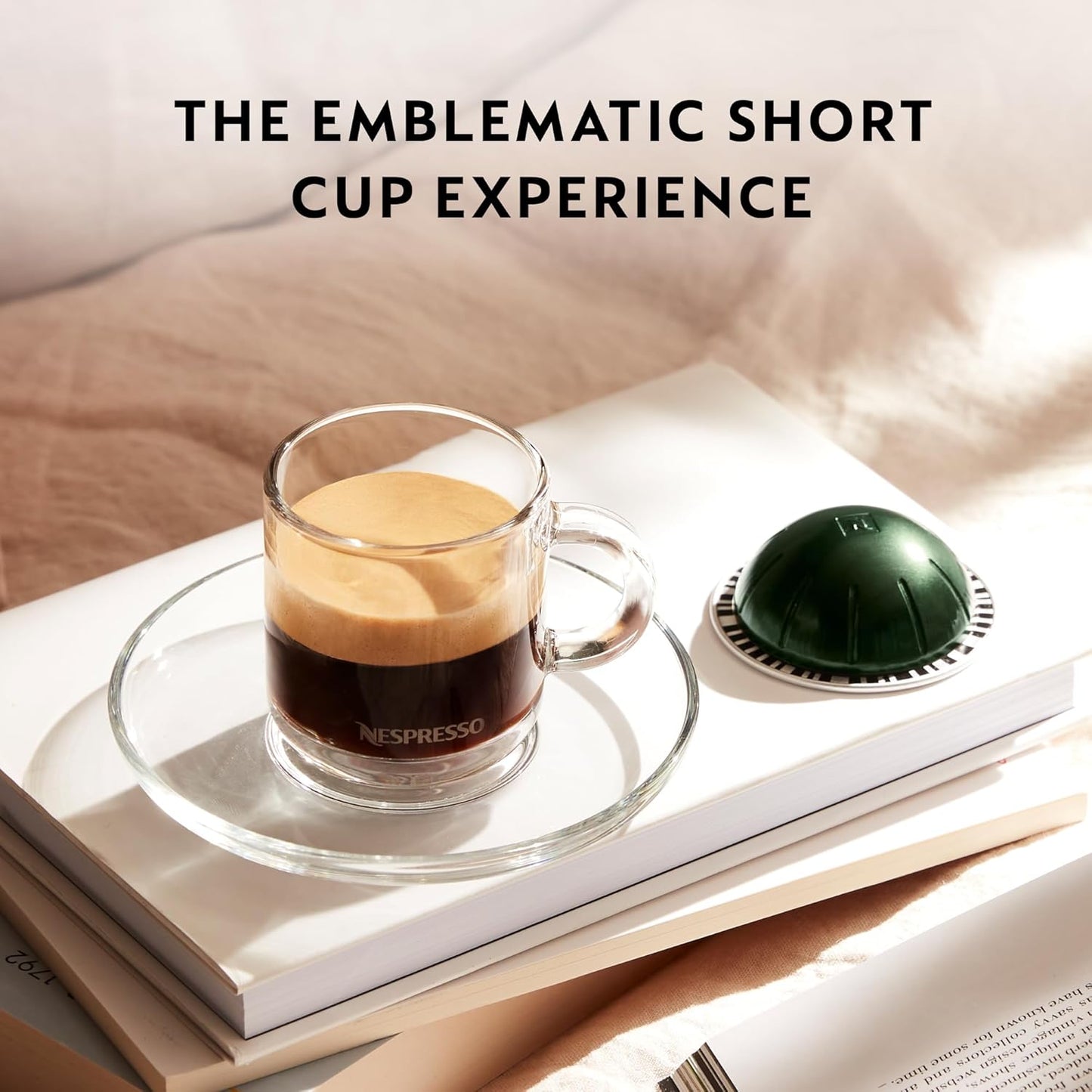 Nespresso Capsules Vertuo, Double Espresso Dolce, 30-Count Espresso Pods, Brews 2.7 oz.