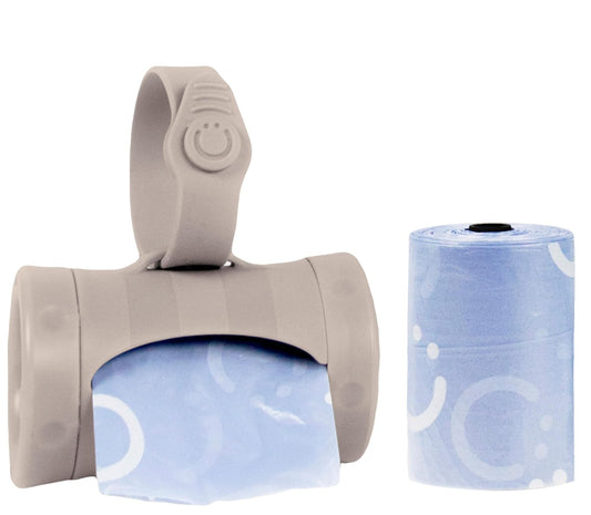 Ubbi Retractable On-the-Go Bag Dispenser for Baby Travel, Diaper Bag A