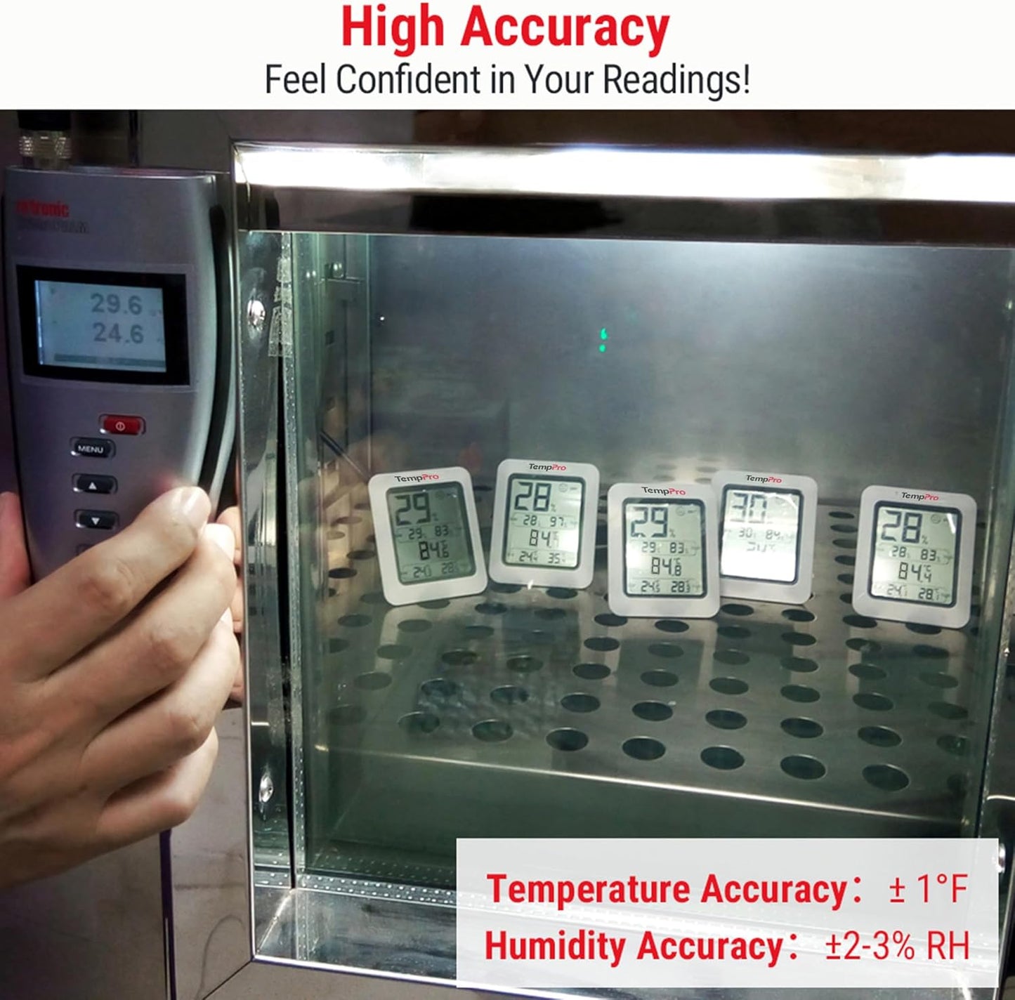 TempPro TP50 Digital Hygrometer Indoor Thermometer Room Thermometer an
