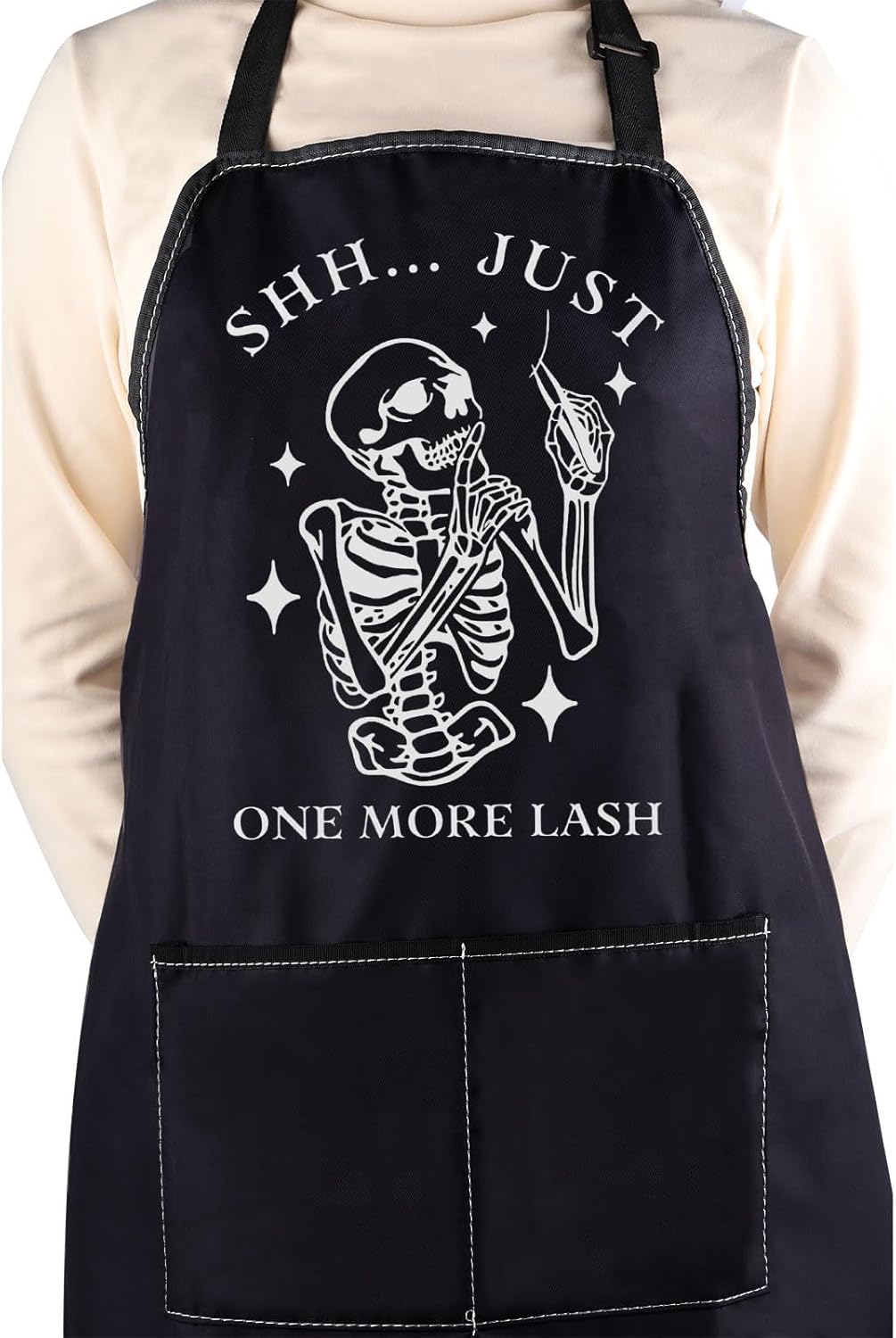 WCGXKO Shh Just One More Lash Kitchen Apron Beauty Lashes Gift Makeup 