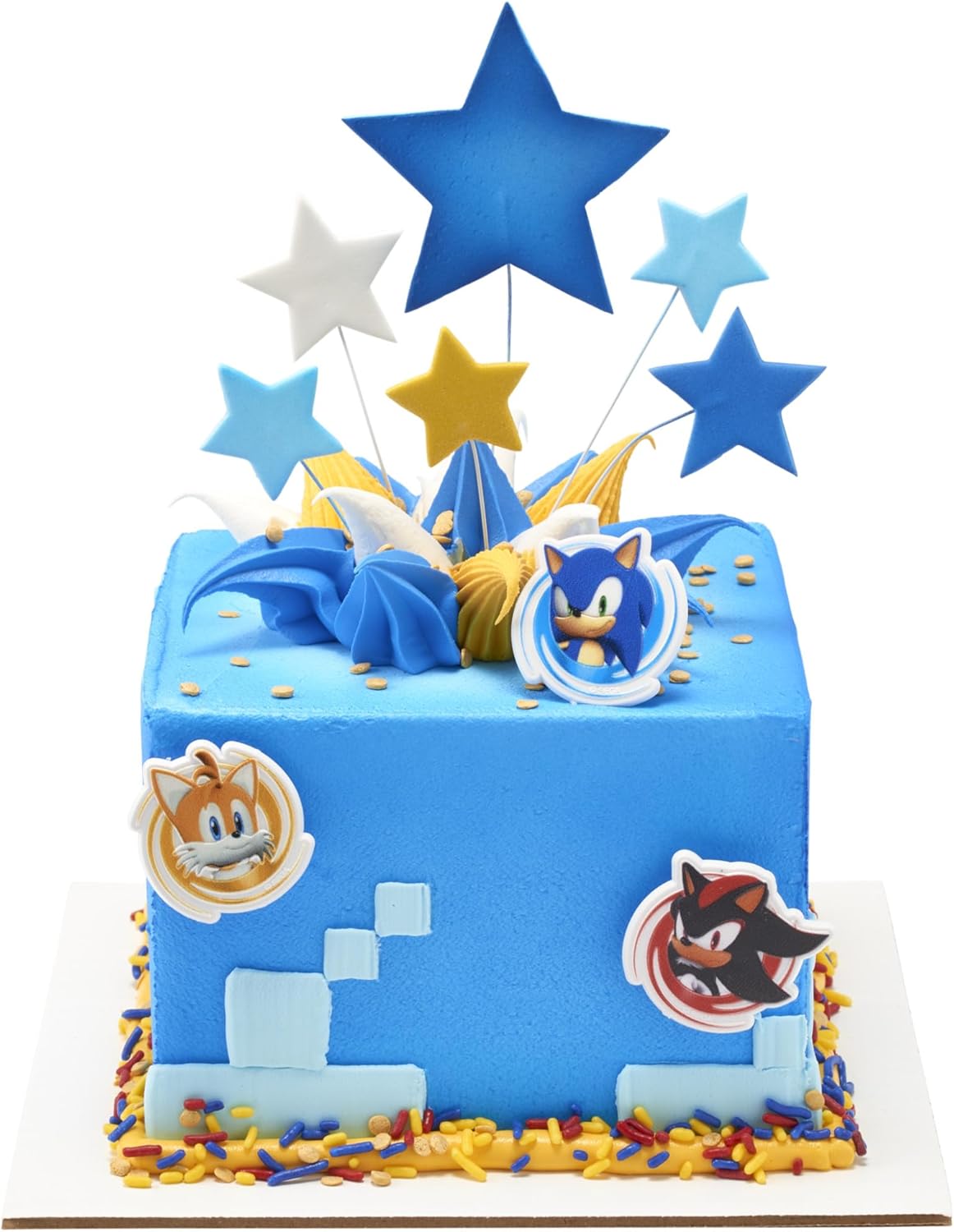 DecoPac Sonic the Hedgehog Rings, Cupcake Decorations Featuring Sonic,