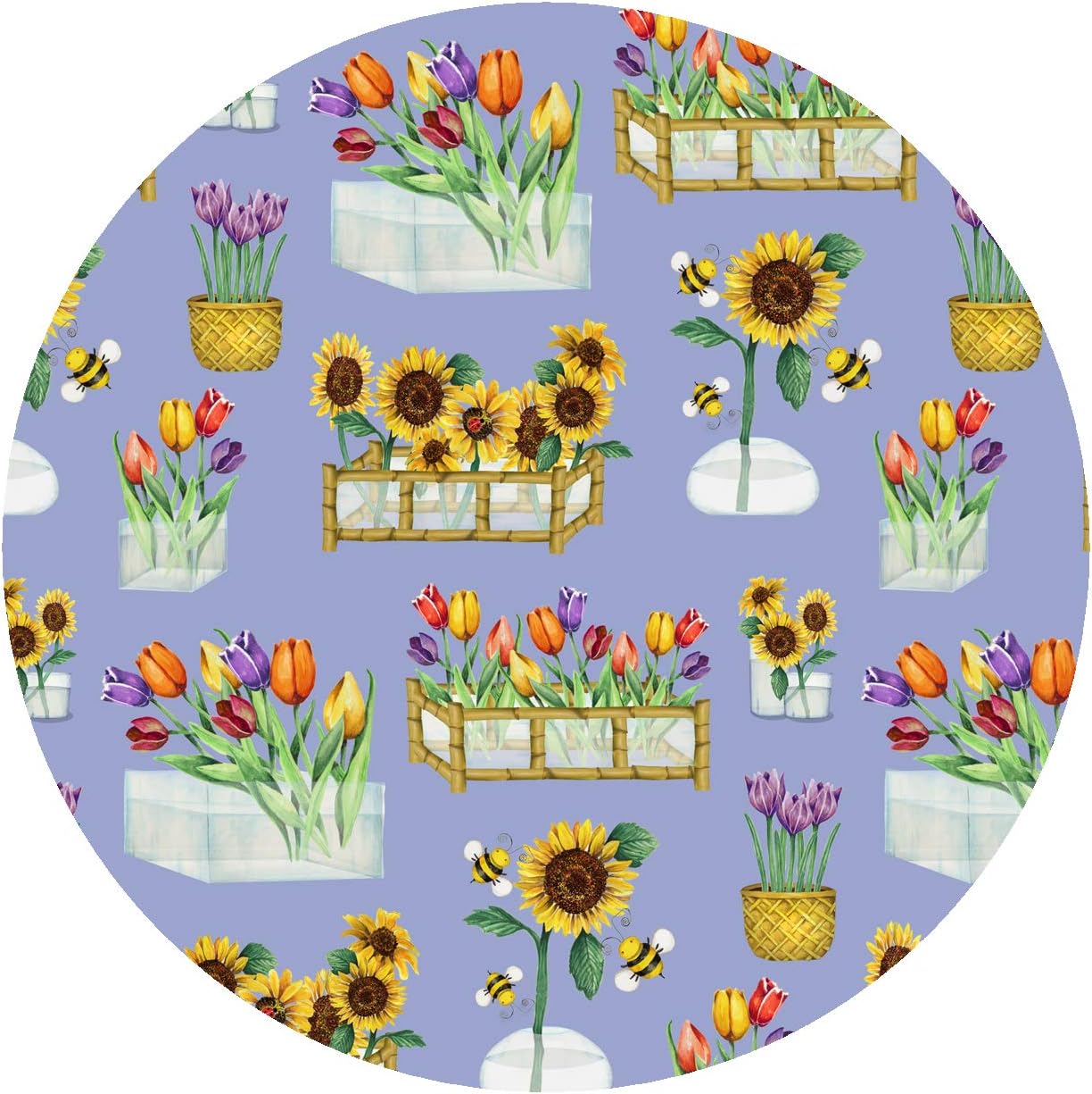 Andreas Silicone Jar Opener, GG Flower Garden – 6.25" Non-Slip Lid Gri