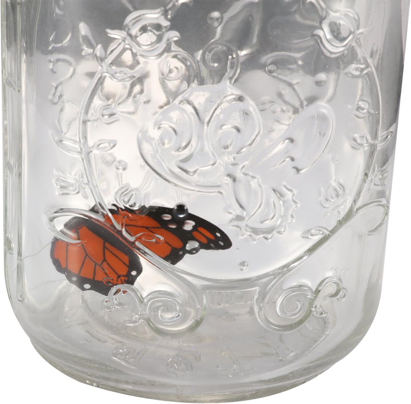 Fangfang LED Lamp Romantic Glass Animated Butterfly Jar Gift Decoratio