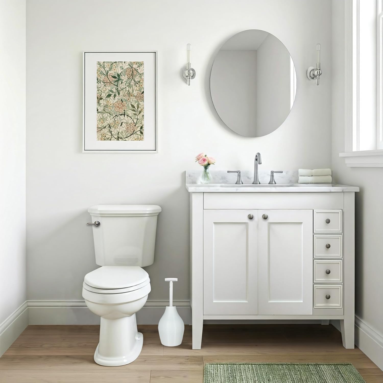 Korky BeehiveMAX Hideaway - Heavy Duty Toilet Plunger with Holder - Dr