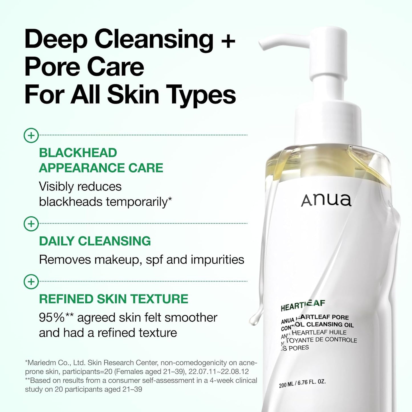 Anua Heartleaf Pore Control Cleansing Oil, Pore Cleanser, Sebum Care, 