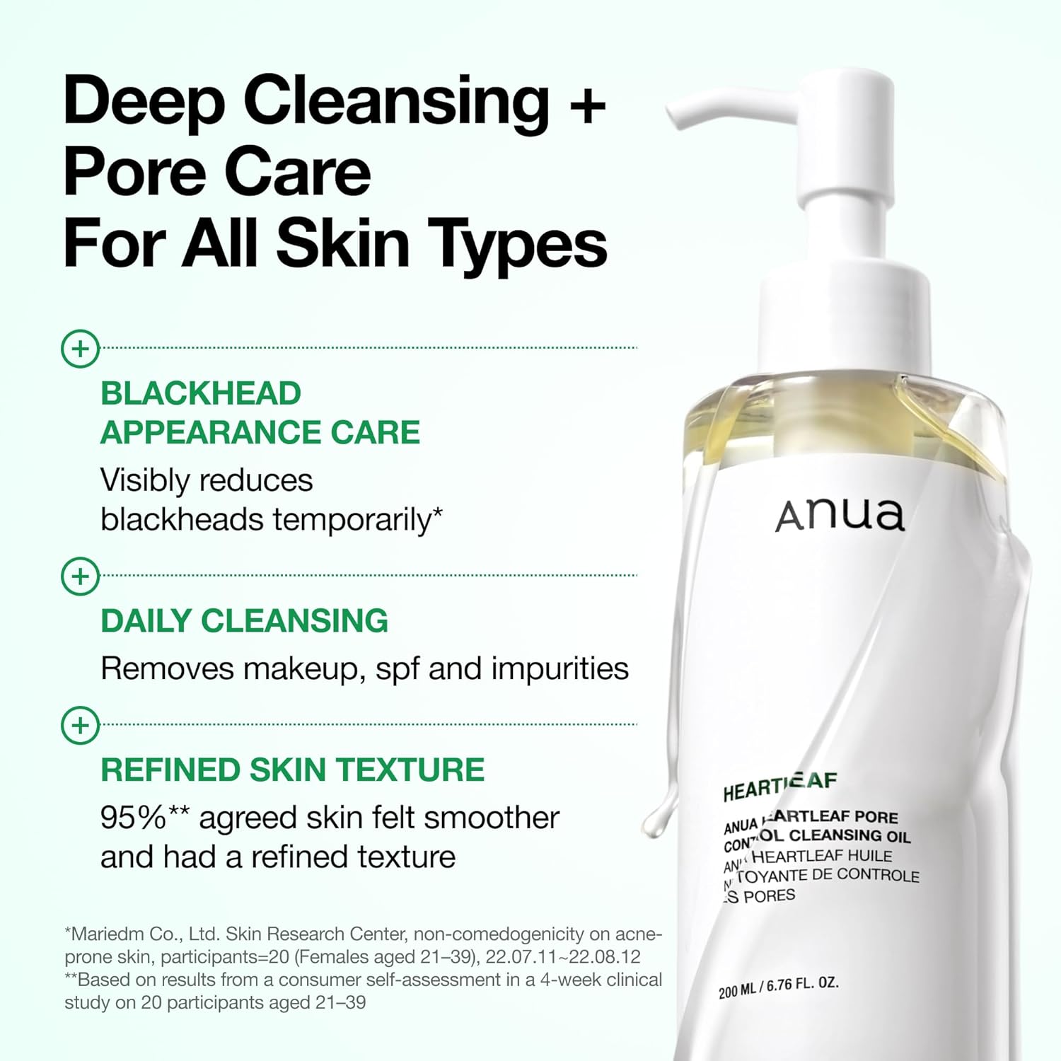 Anua Heartleaf Pore Control Cleansing Oil, Pore Cleanser, Sebum Care, 