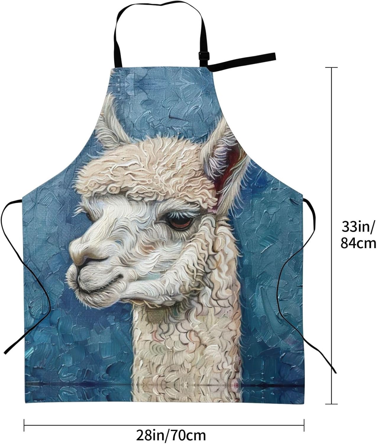 Alpaca Llama print Waterproof chef's apron with pocket apron for kitchen cooking baking barbecue and gardening