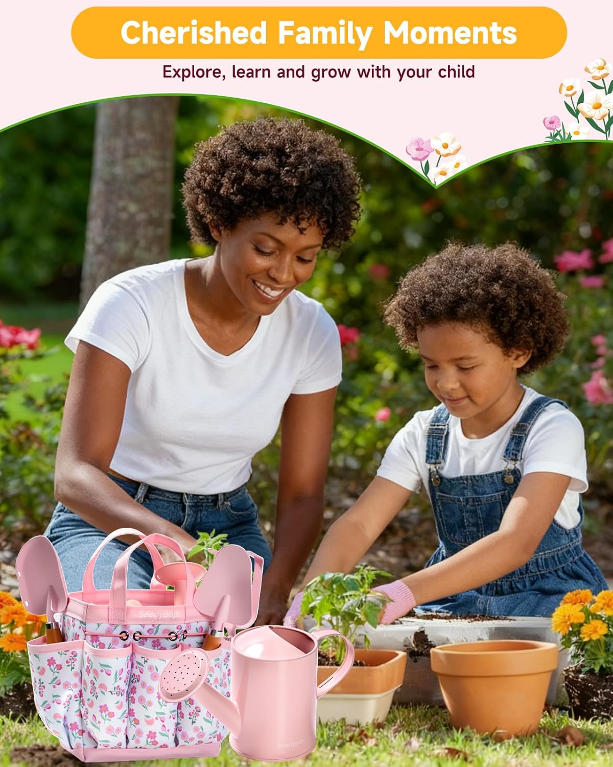 Kids Gardening Tool Set Toys - 8 Pieces Quality Garden Kit for Toddler