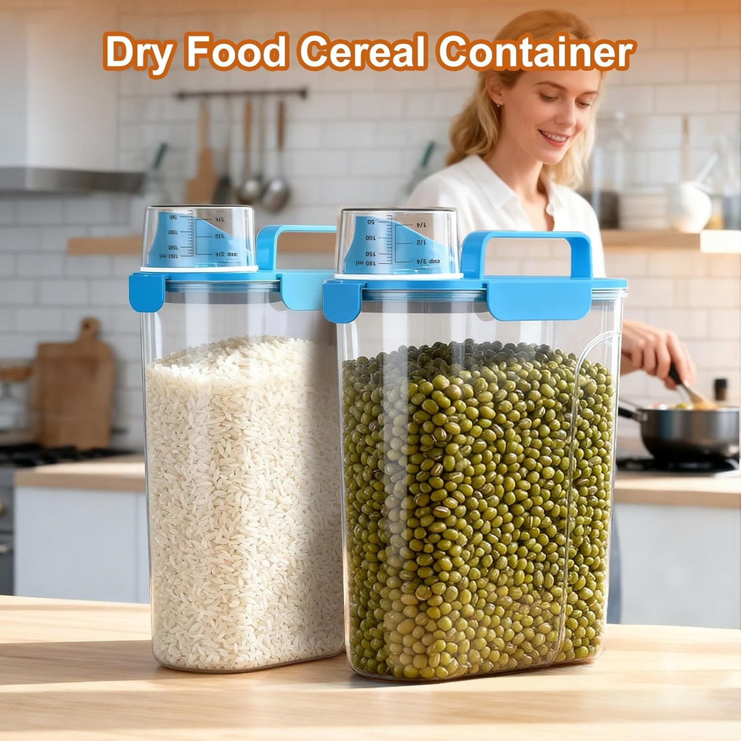 Dog Cat Food Storage Container, 5-7Lbs Pet Food Containers, Airtight C