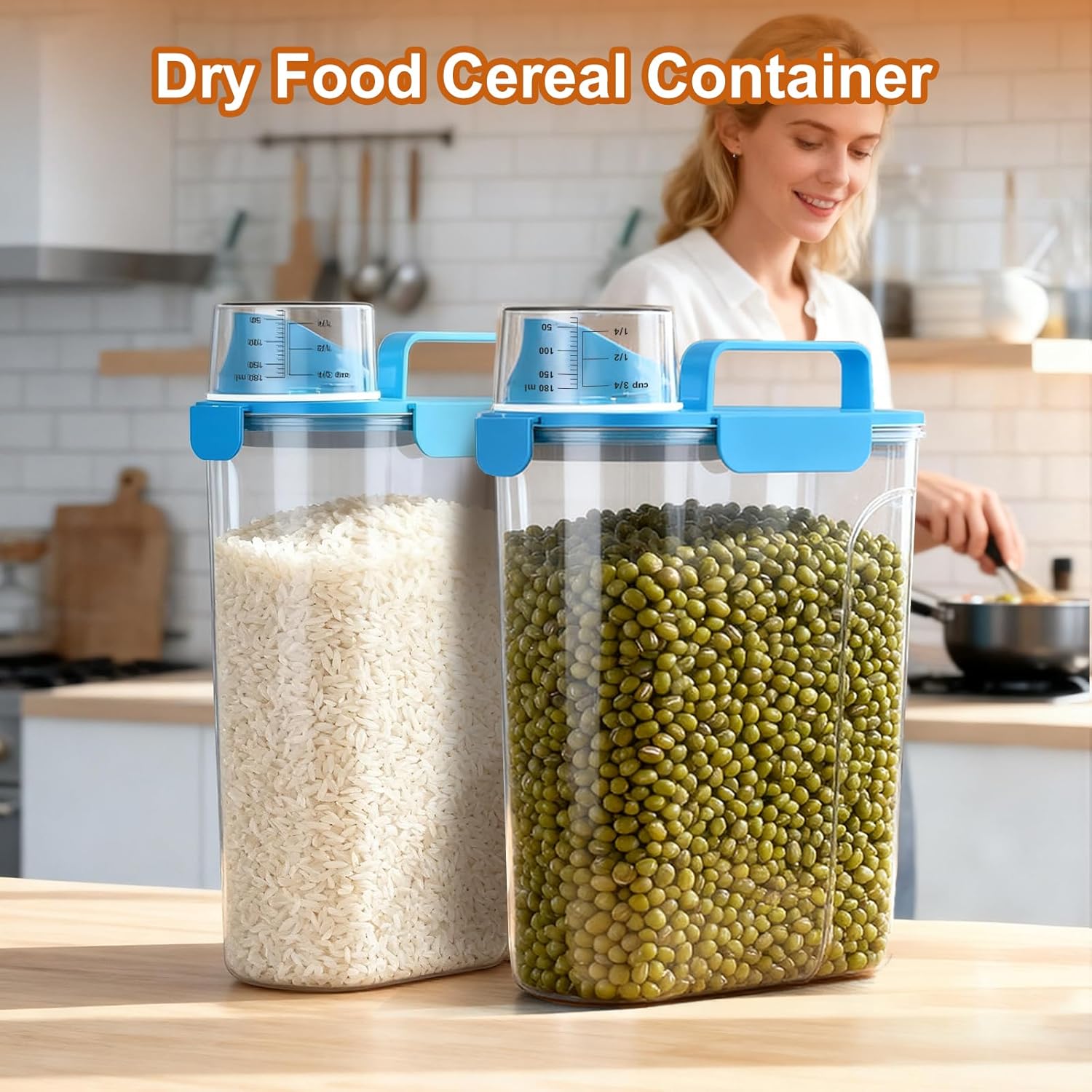 Dog Cat Food Storage Container, 5-7Lbs Pet Food Containers, Airtight C