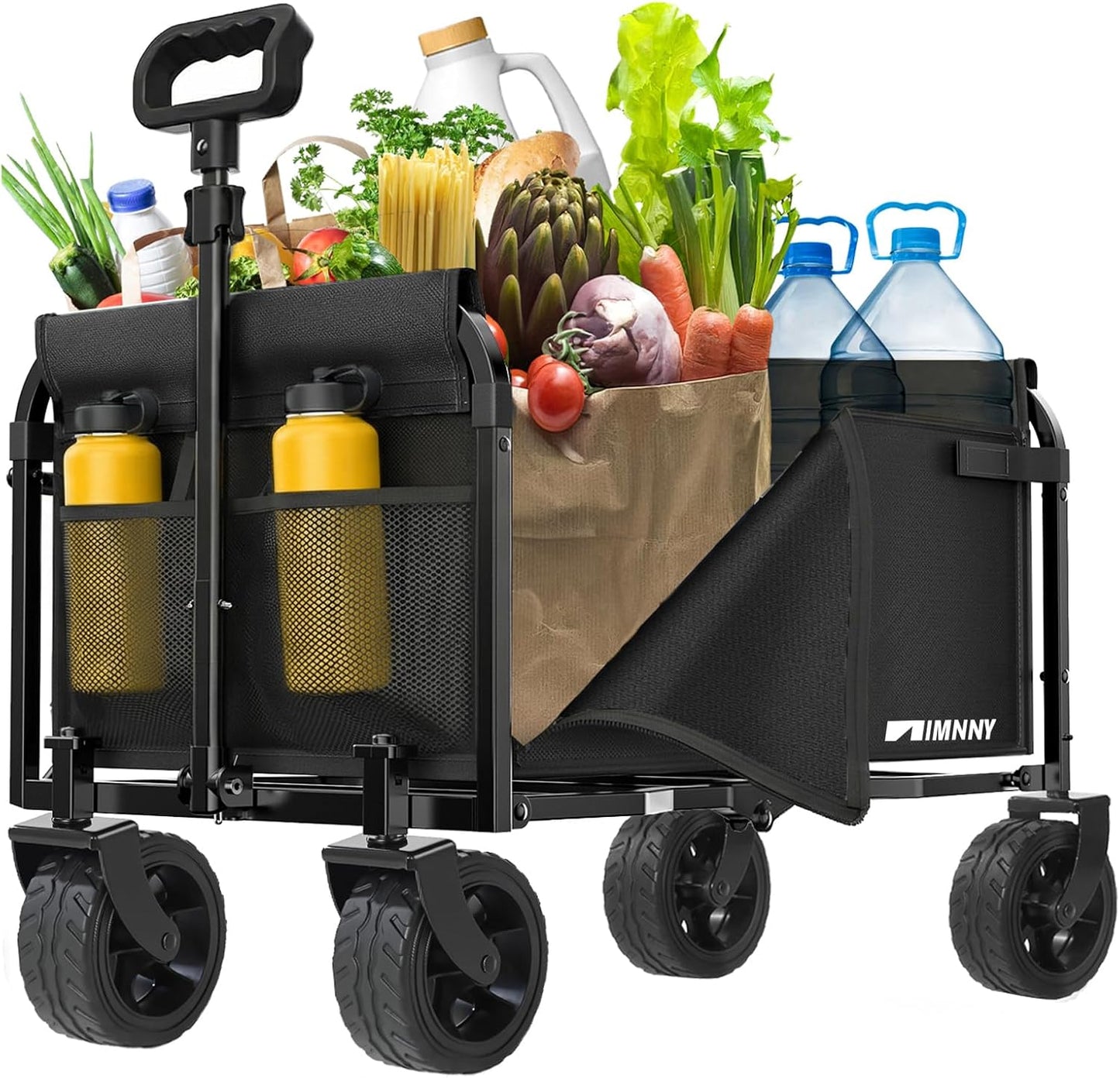 Wagon Cart with Wide Wheels (Black)