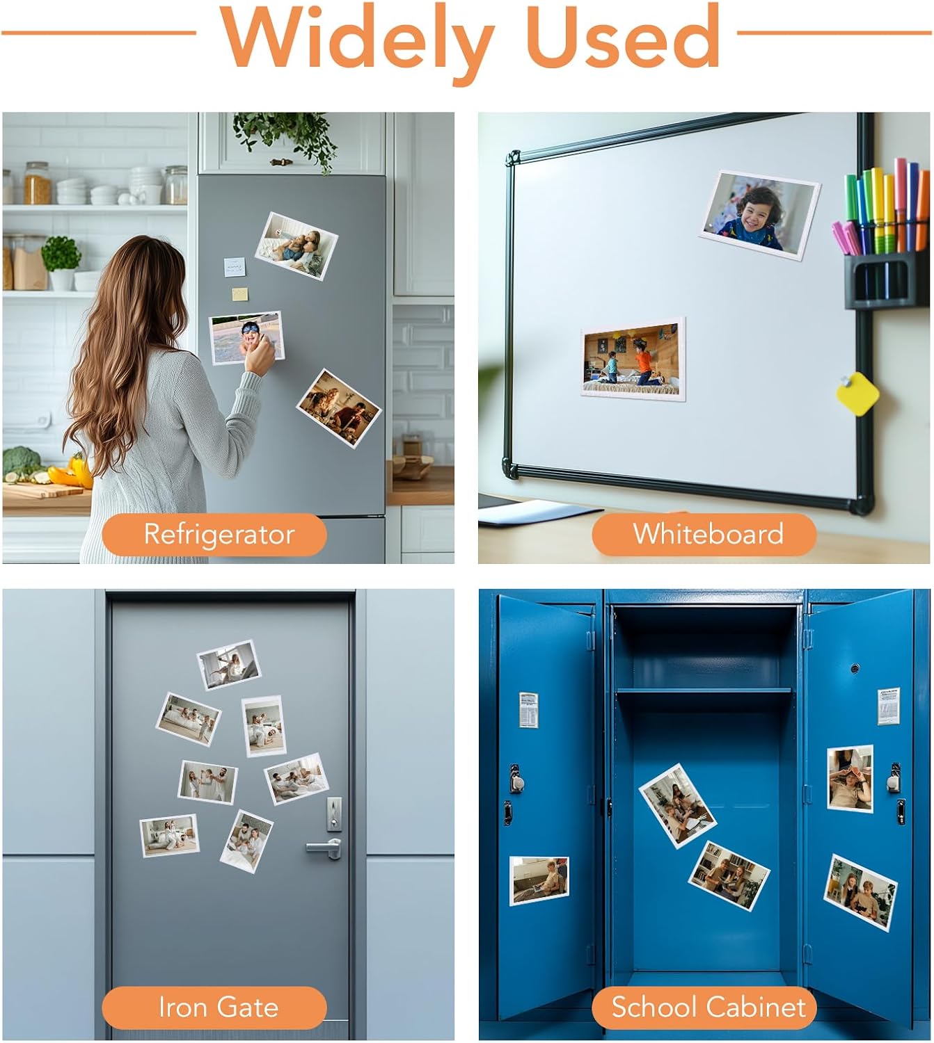 Magnetic Picture Frame, 10 Pcs Magnetic Picture Frames for Refrigerator 4x6, Magnetic Photo Frames with White Border, Refrigerator Magnets for Pictures Suitable Home, School, Office