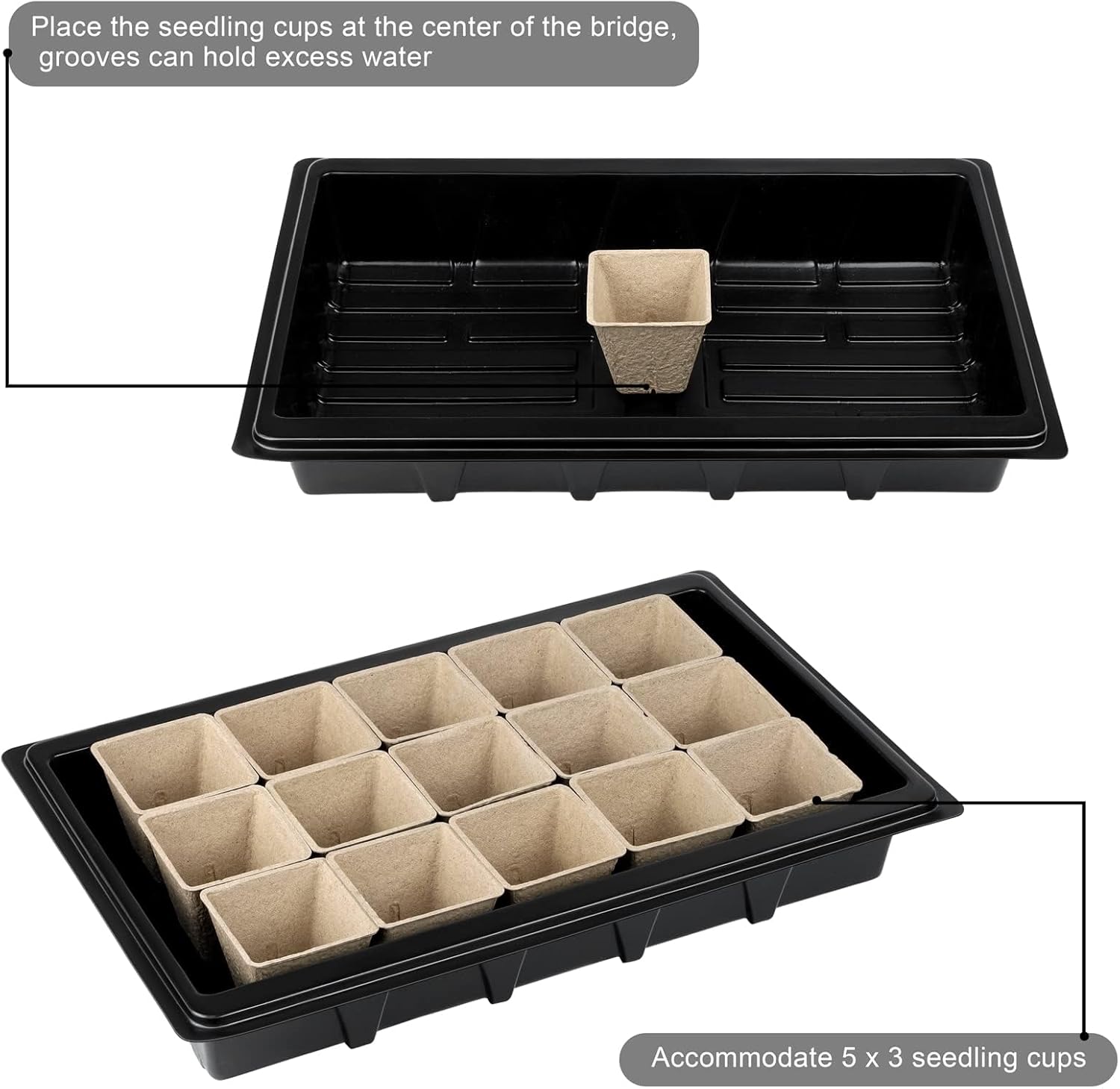 Aodaer 193 Pack Seed Starter Kit Including Seed Starter Tray Peat Pots