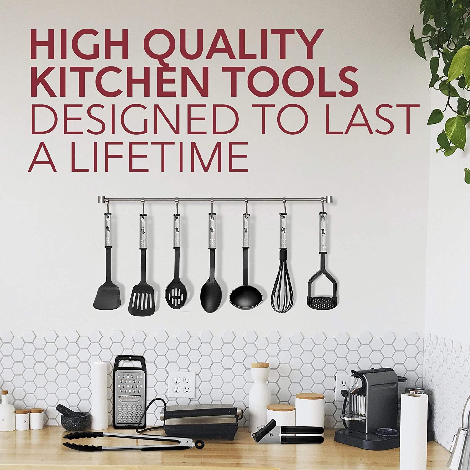 Kitchen Utensils Set - 24 PCS Nylon Cooking Utensils Set, Kitchen Spat