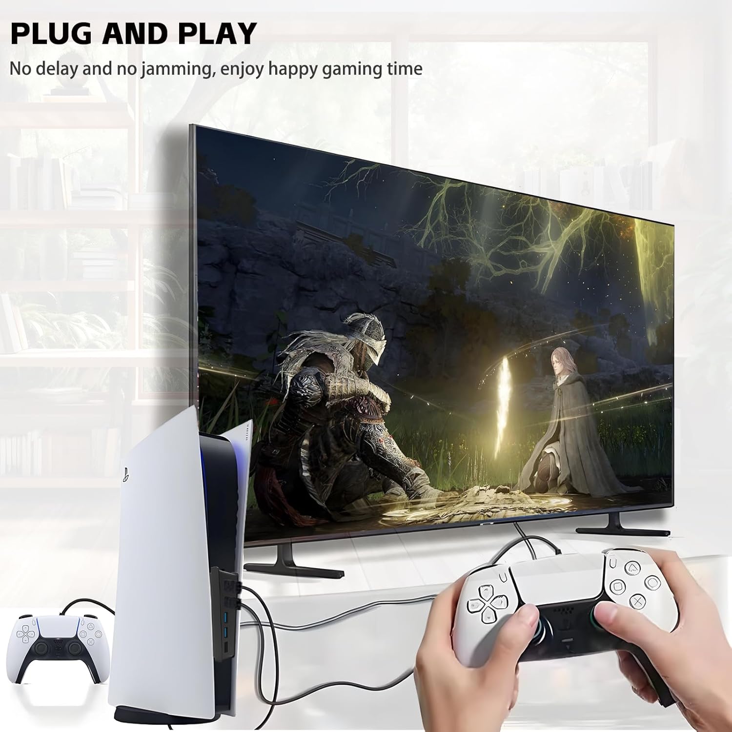 Megadream 6 Port USB Hub for PS5 Accessories, High-Speed Expansion Hub