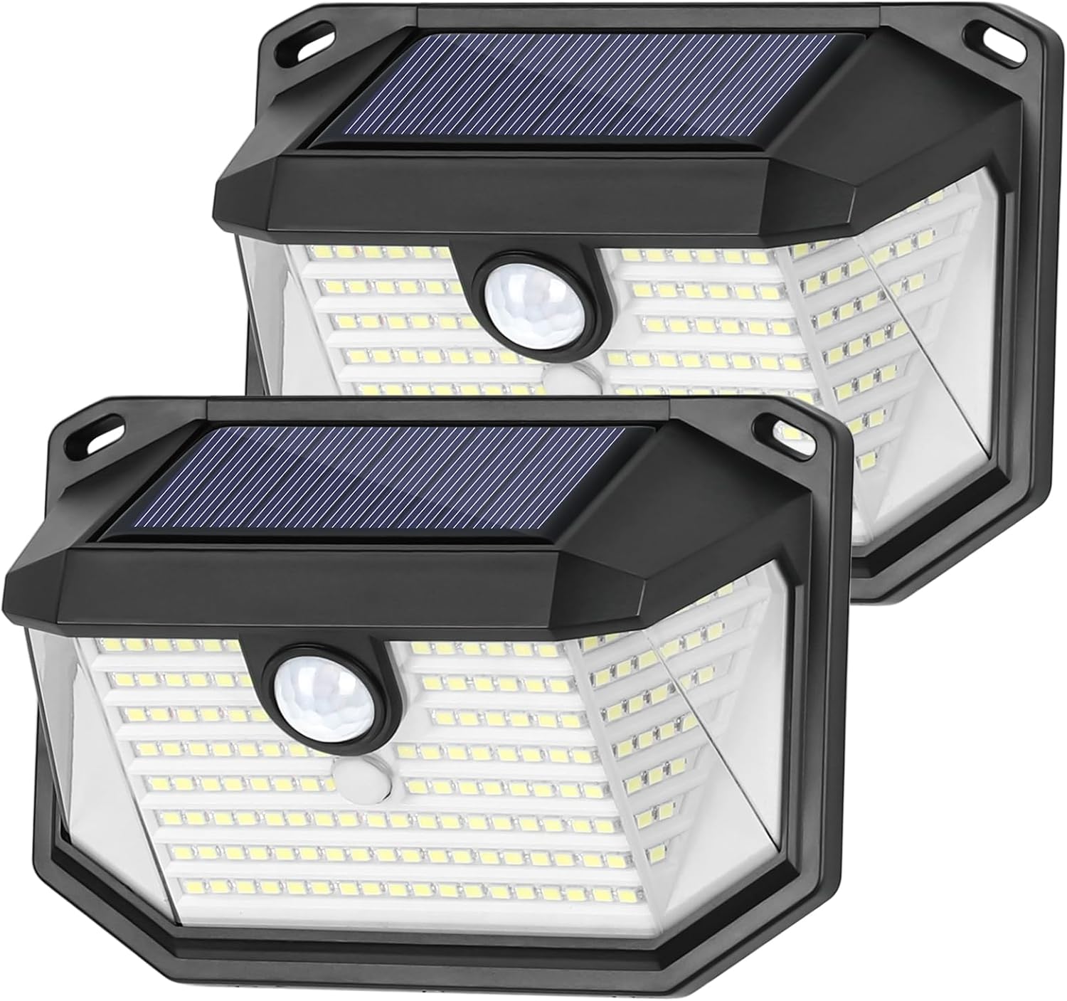 Solar Outdoor Lights, 2-Pack Super Bright 178 LEDs Motion Sensor Wall 
