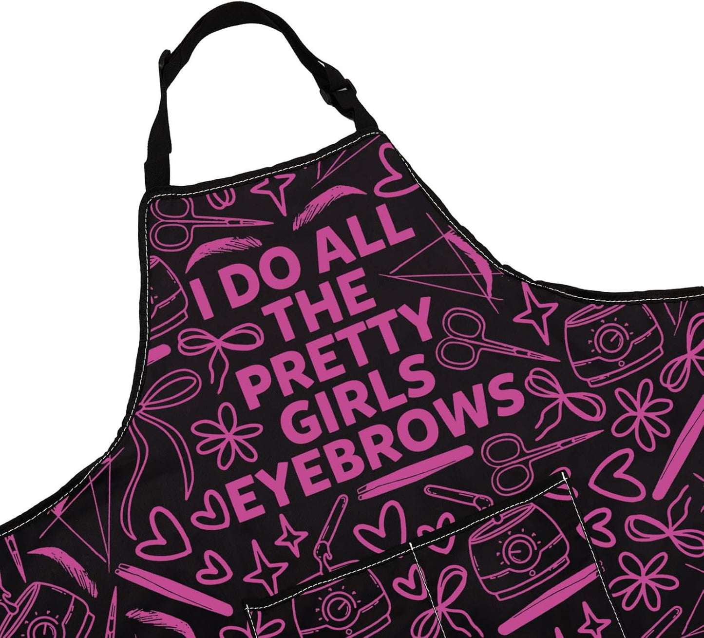WCGXKO I Do All the Pretty Girls Eyebrows Kitchen Apron Eyebrow Technician Gift Eyebrows Lashes Gift