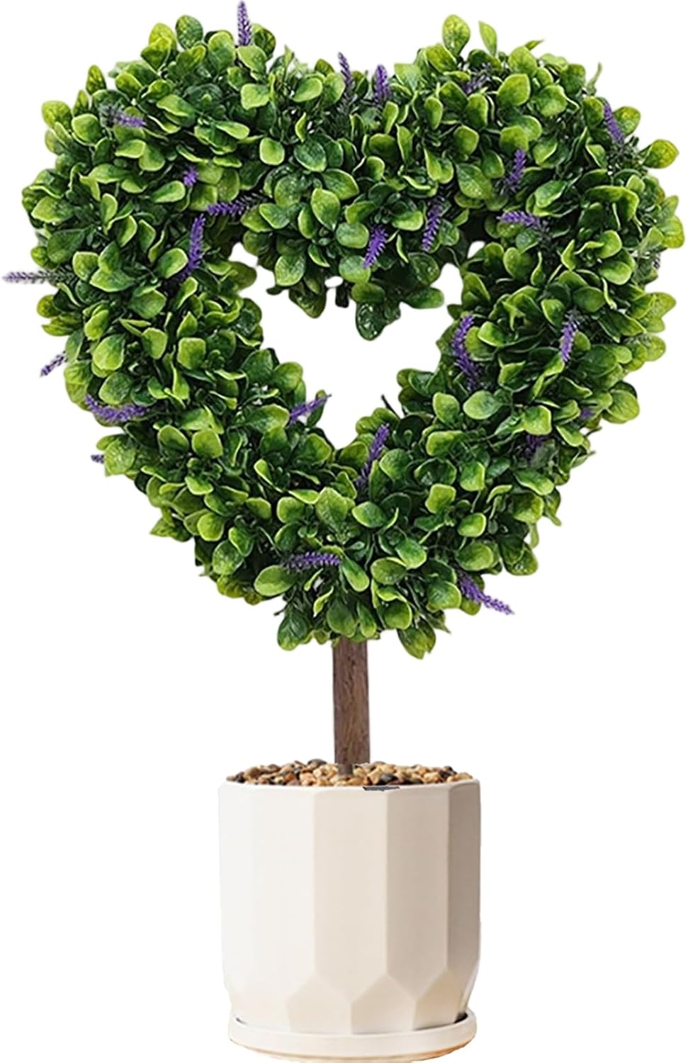 Outdoor Topiary, 25.5in Valentines Day Decorations, Heart Shaped Topiary for Planter, Pot, Potted, Courtyard, Porch, Wedding, Farmhouse, Backyard, Garden