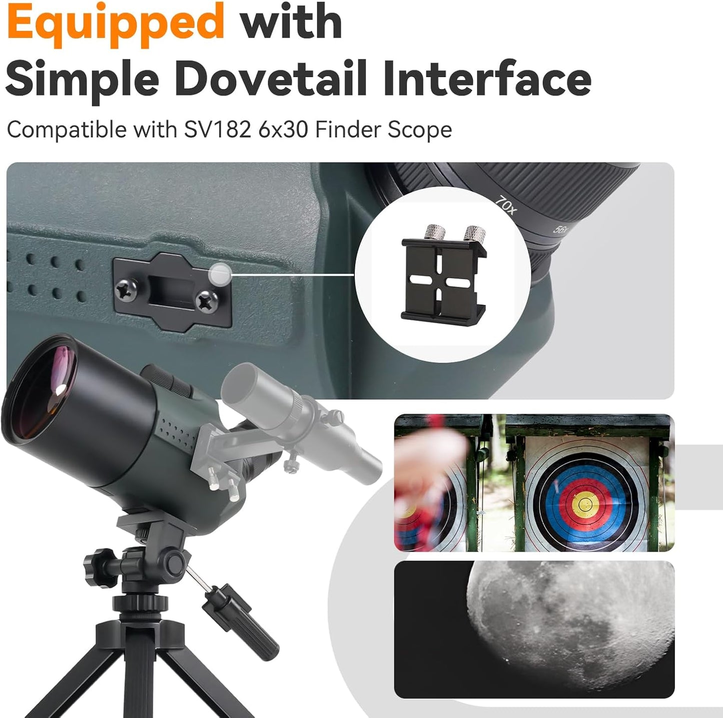 SVBONY SV41Pro 80mm Mak Spotting Scope, Compact Spotter Scope, 28-84X Zoom Eyepiece, 1.8kg Lightweight, Spotting Scopes for Target Shooting, Bird Watching, for Both Terrestrial and Astronomical Use