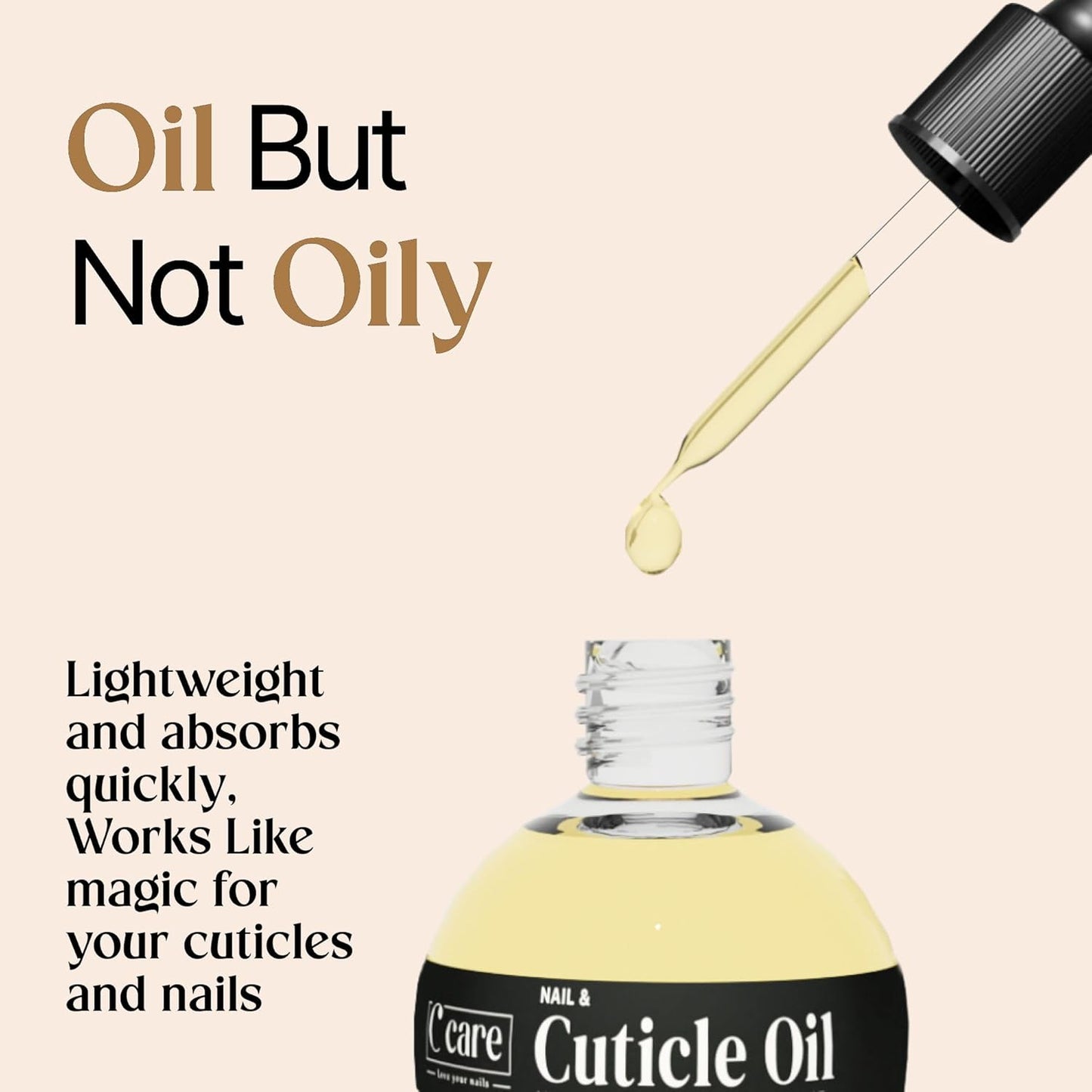 C CARE Sweet Almond Cuticle Oil For Nails - Repairs Cuticles Overnight