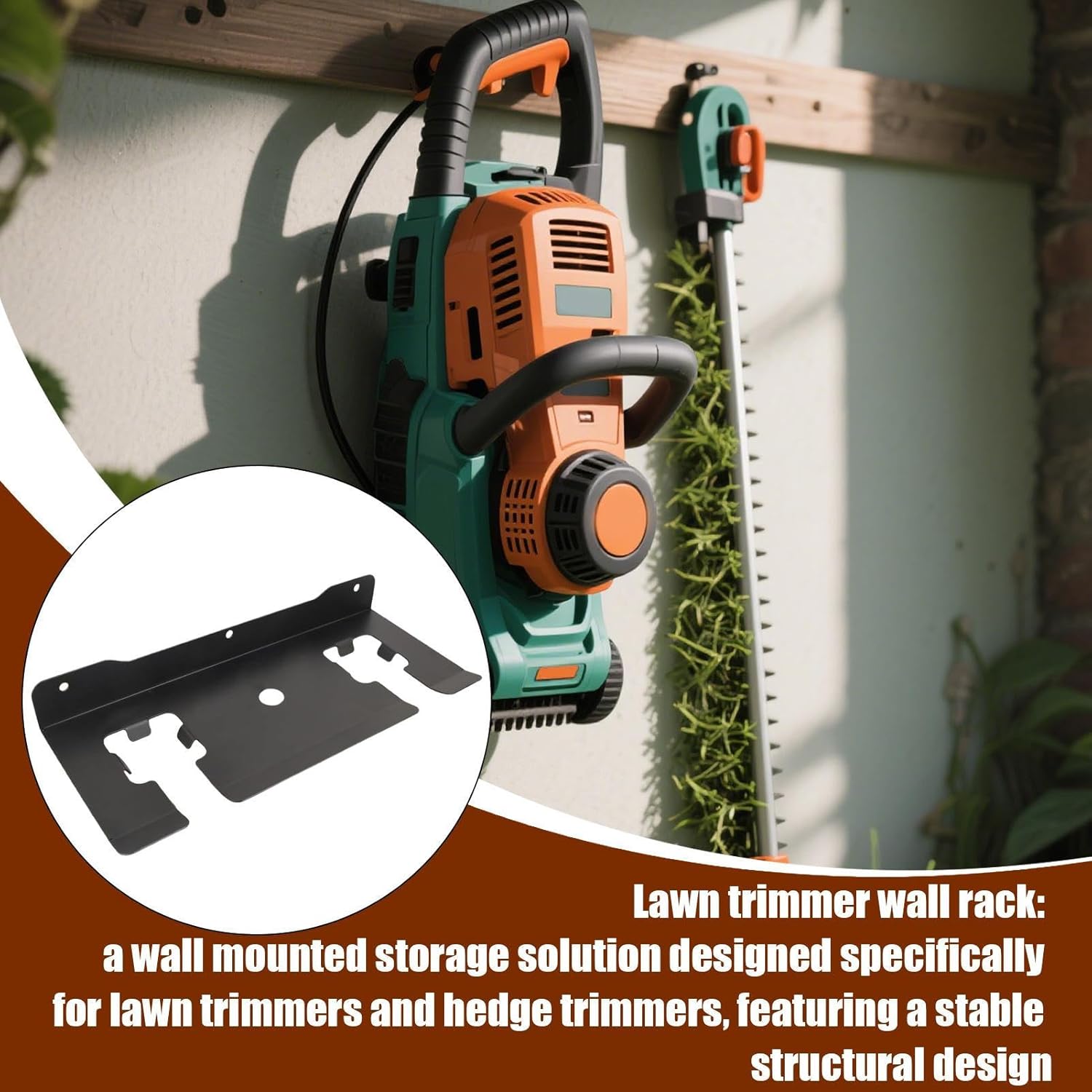 Rust Proof Tool Organizer, Garden Storage Shelf, Lawn Mower Rack, Spac