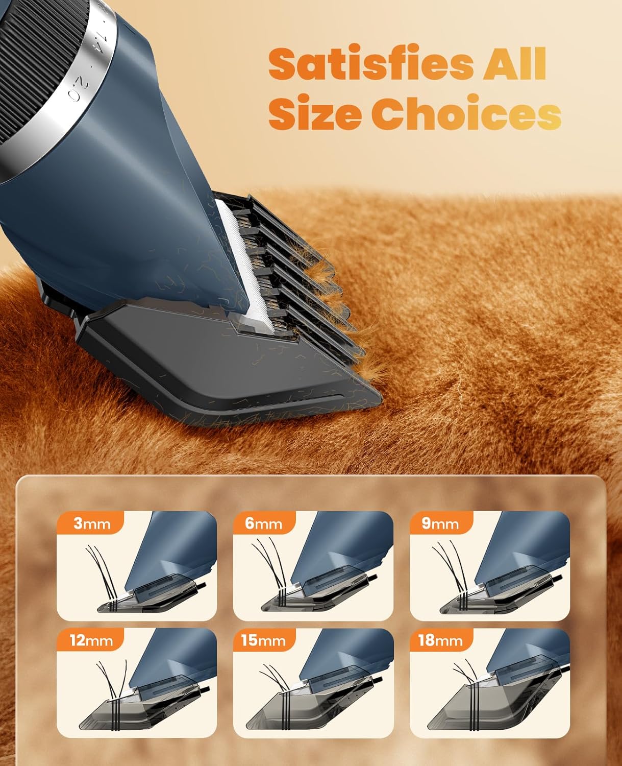 oneisall 4 in 1 Dog Clippers and Paw Trimmer Grooming Kit, Low Noise C