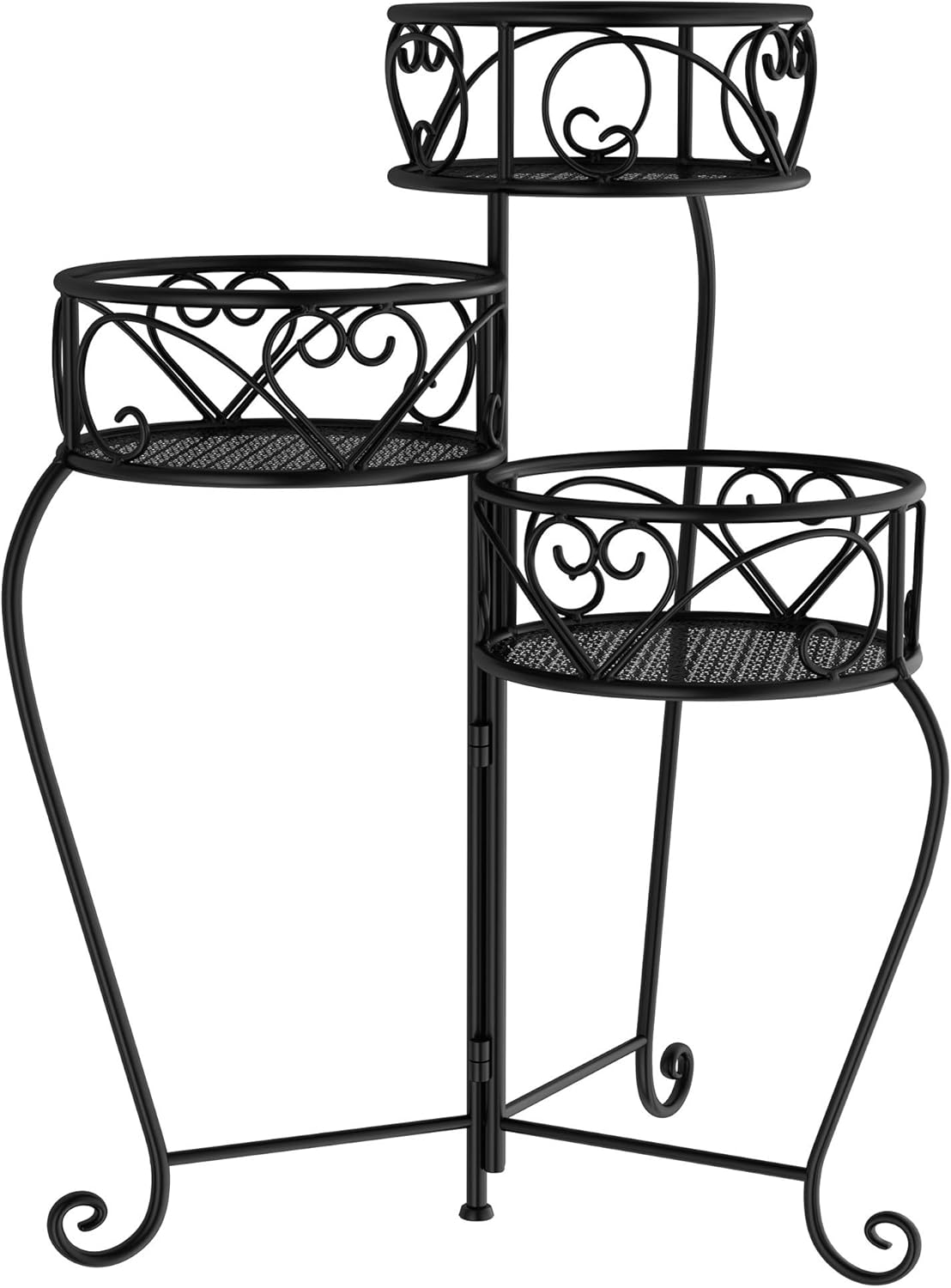 Pure Garden Tricycle Plant Stand 2-Tiered Indoor or Outdoor Decorative