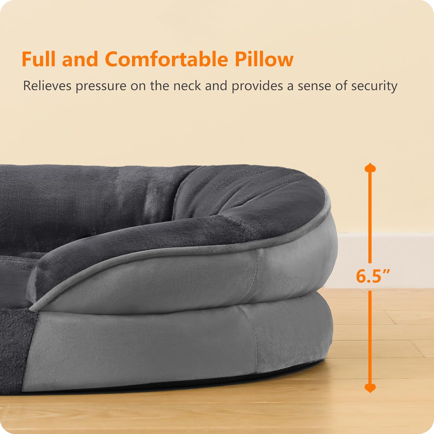 Dwanton Orthopedic Dog Bed for Large Dogs with Gel Memory Foam, Waterp