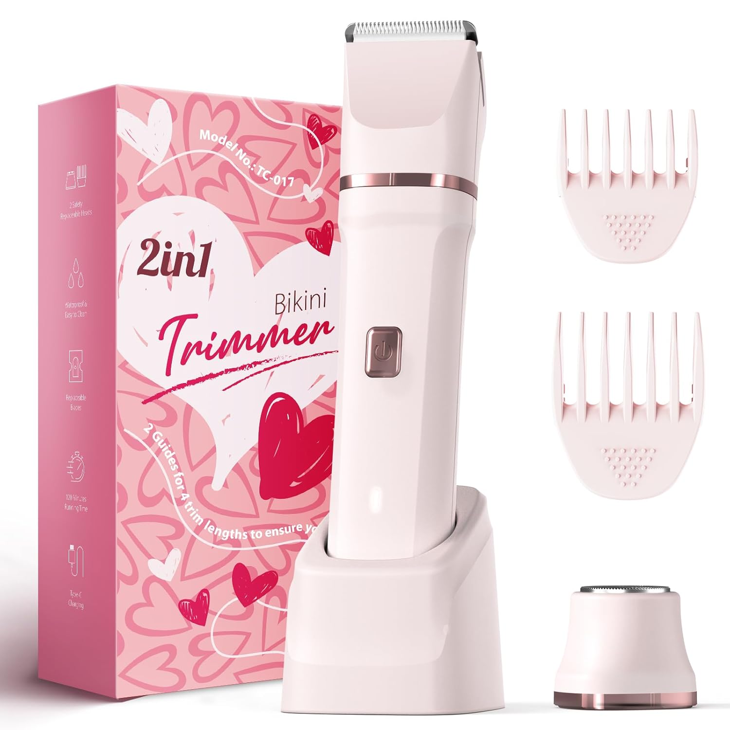 Bikini Trimmer for Women - Painless Electric Razors for Silk Skin,Cord