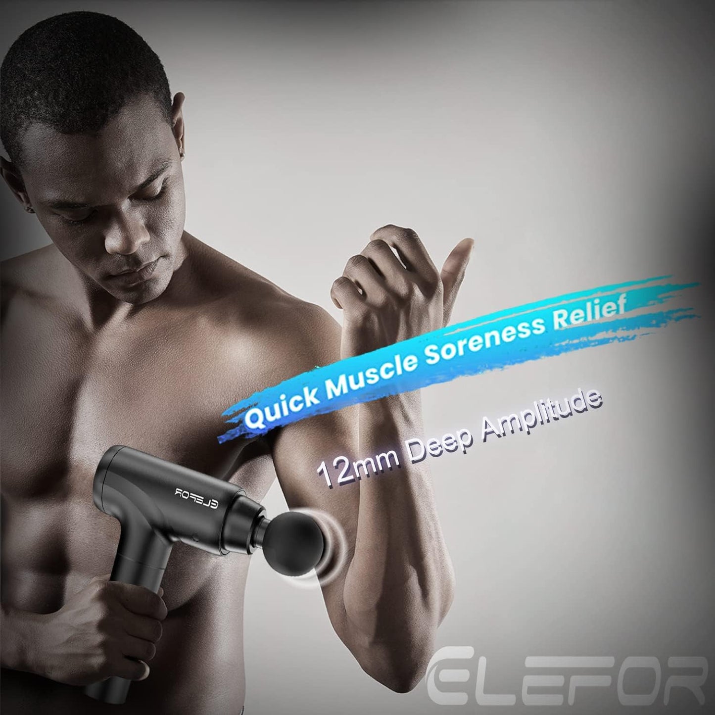 Elefor Massage Gun Deep Tissue,Percussion Back Massager Gun for Athlet