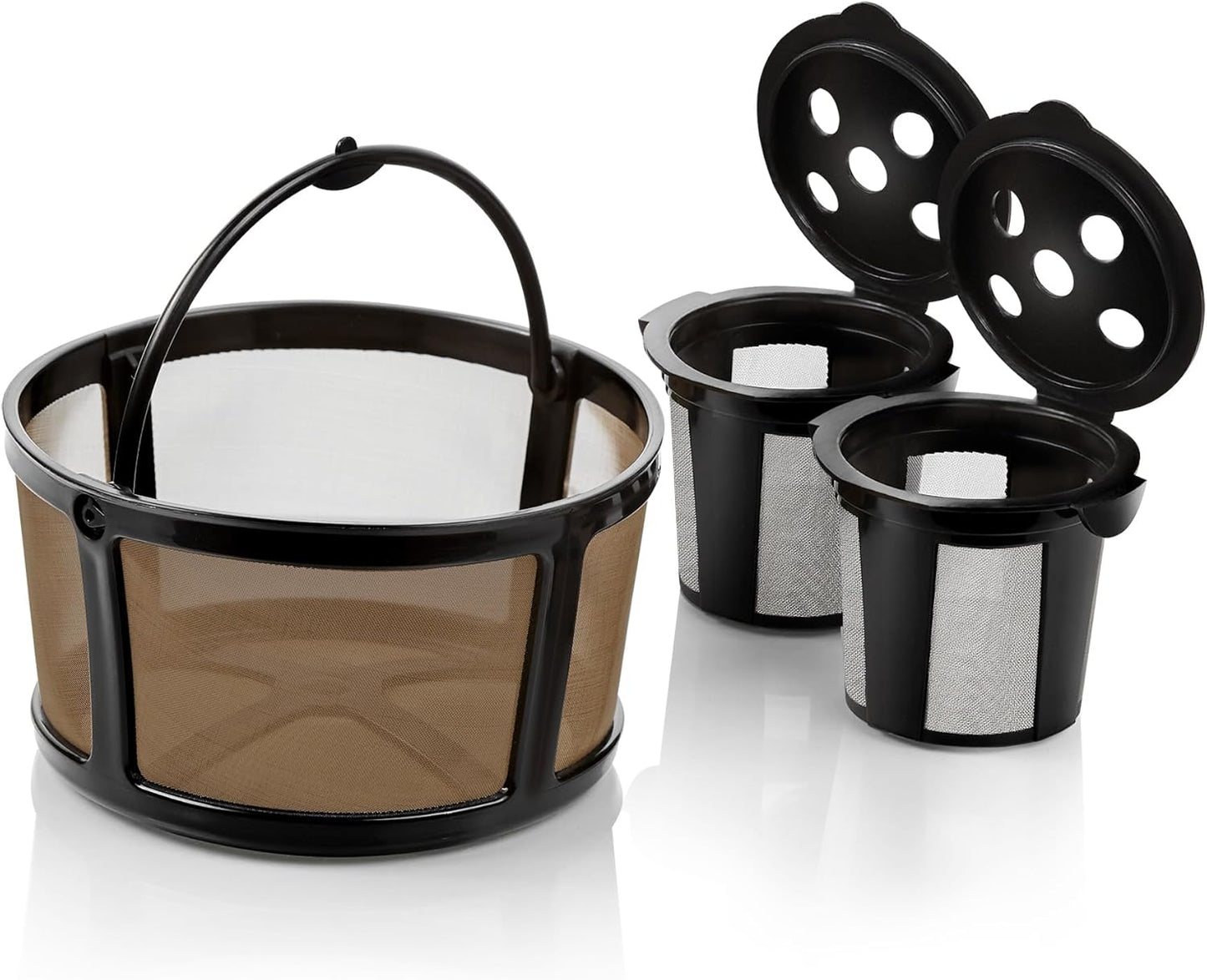 2 Reusable K Cups and Basket Coffee Filter for Keurig K-Duo Hot & Iced