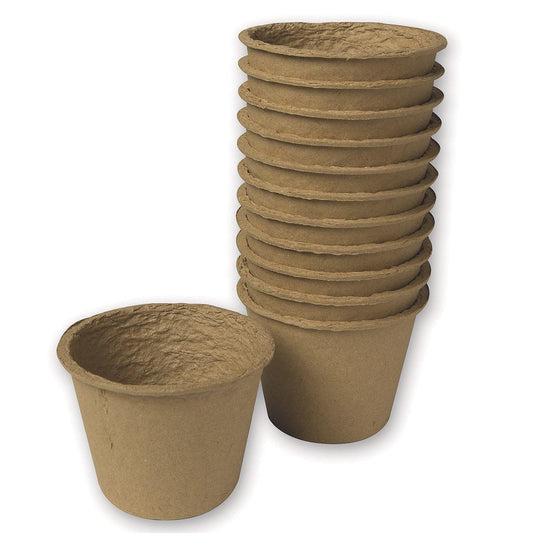 S&S Worldwide Compostable Flower Pot Pack, 3-1/2" Diameter, Pack of 12