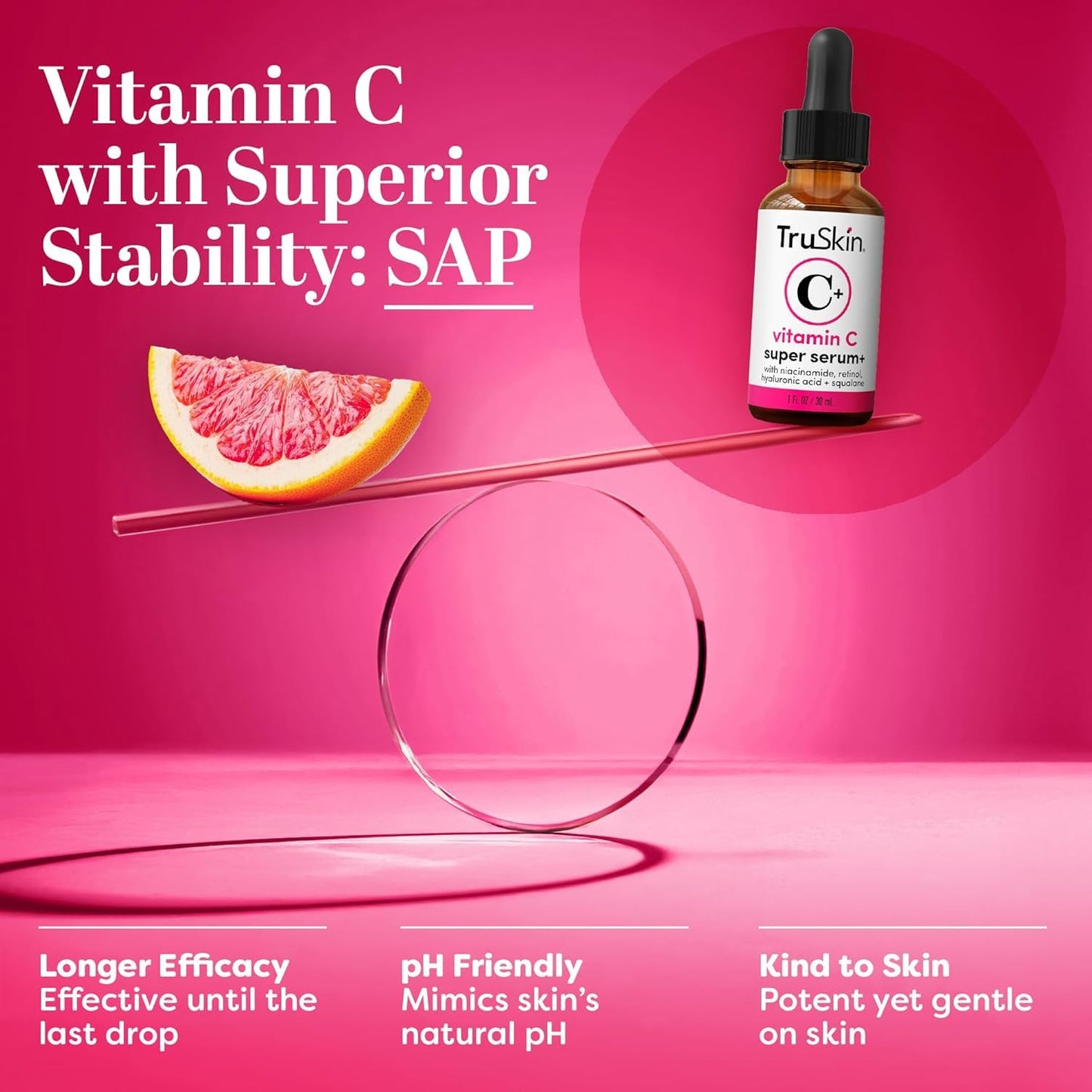 TruSkin Vitamin C Super Serum for Face - Five Skin Benefits in One Ser