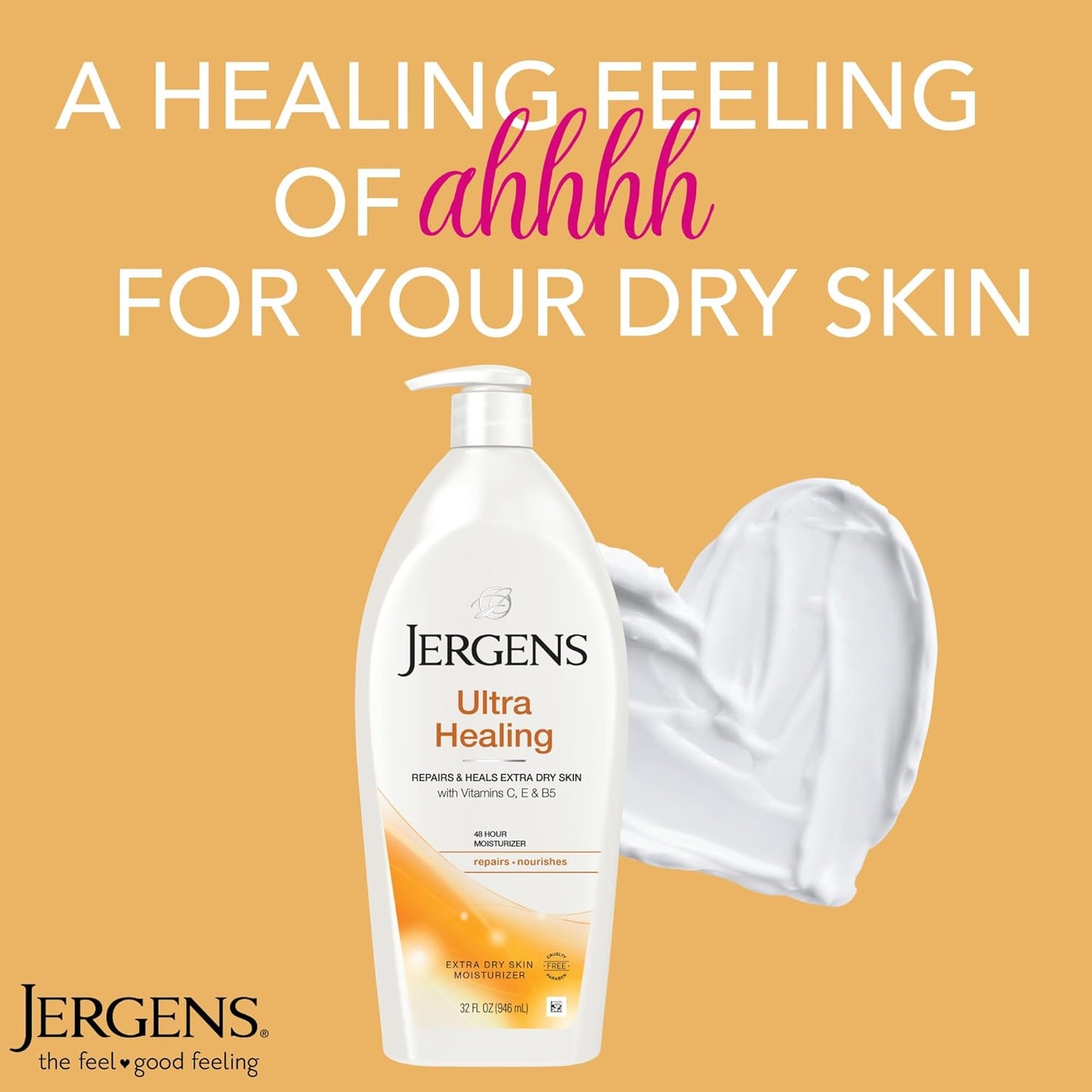Jergens Ultra Healing Dry Skin Lotion, Hand and Body Moisturizer for Q