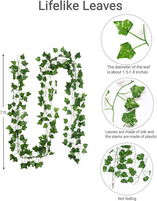 Fake Vines for Room Decor(12 Pack 84 Feet) Aesthetic Artificial Plant 