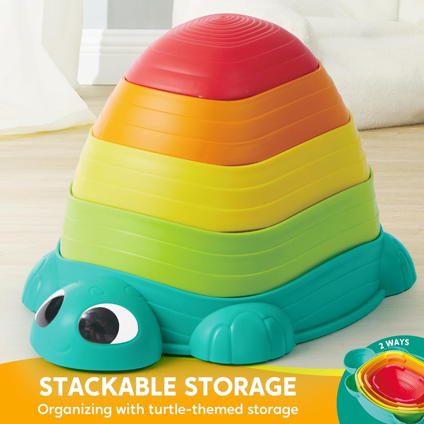 JOYIN 5 Pcs Turtle Balance Stepping Stones, Kids Turtle Path Jumping S