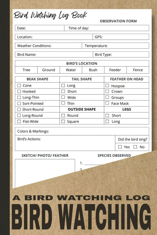 Bird Watching Logbook: Birdwatching Log Book for Birders & Bird Lovers