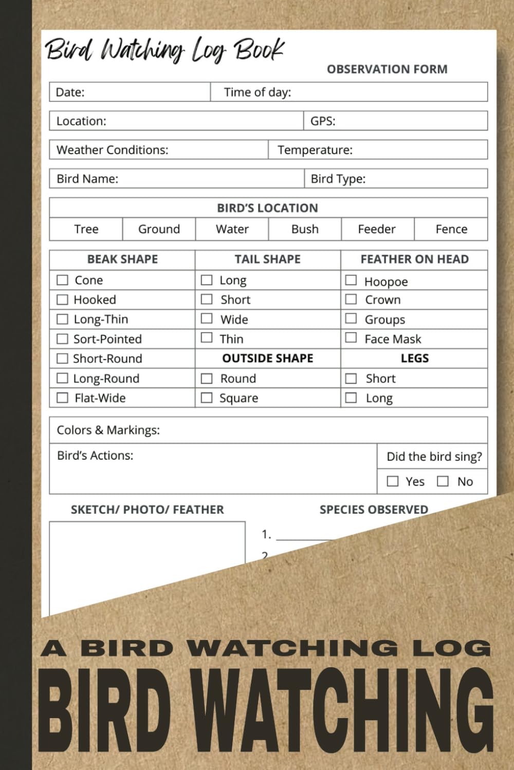 Bird Watching Logbook: Birdwatching Log Book for Birders & Bird Lovers | Bird Sighting Journal to Record and Track Birds | Ideal for Backyard ... & Birding Adventures | 6x9 inches, 120 Pages
