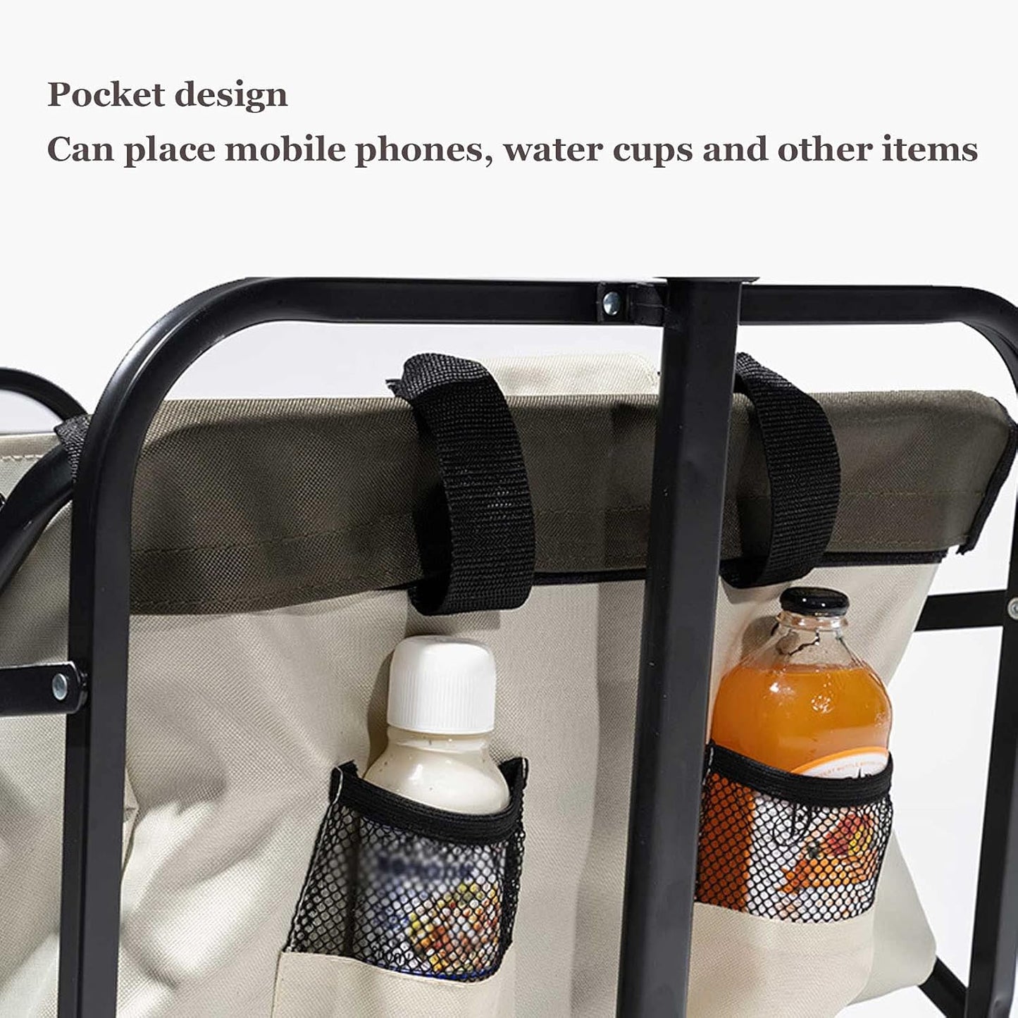 Garden Cart Heavy-Duty Steel Multi-Function Wagon Stroller Portable with Adjustable Push-Pull Handle Foldable Wagon Cart Shopping Carts with Steering Tire