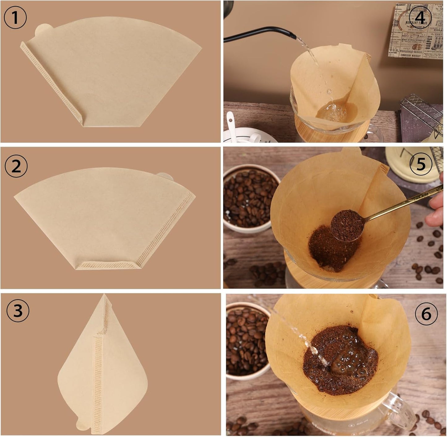 160 Count #4 Cone Coffee Filters 8-12 Cup Disposable Coffee Filters 4 