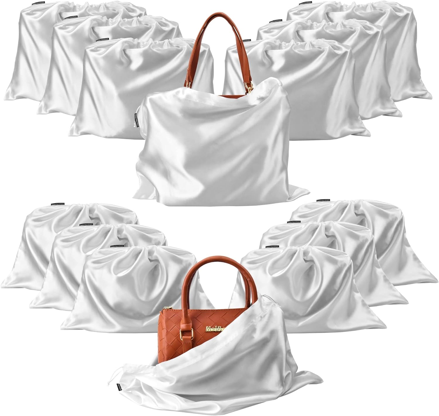 GONGKANGYUAN 12 Pcs Dust Bags for Purses and Handbags Satin Purse Stor