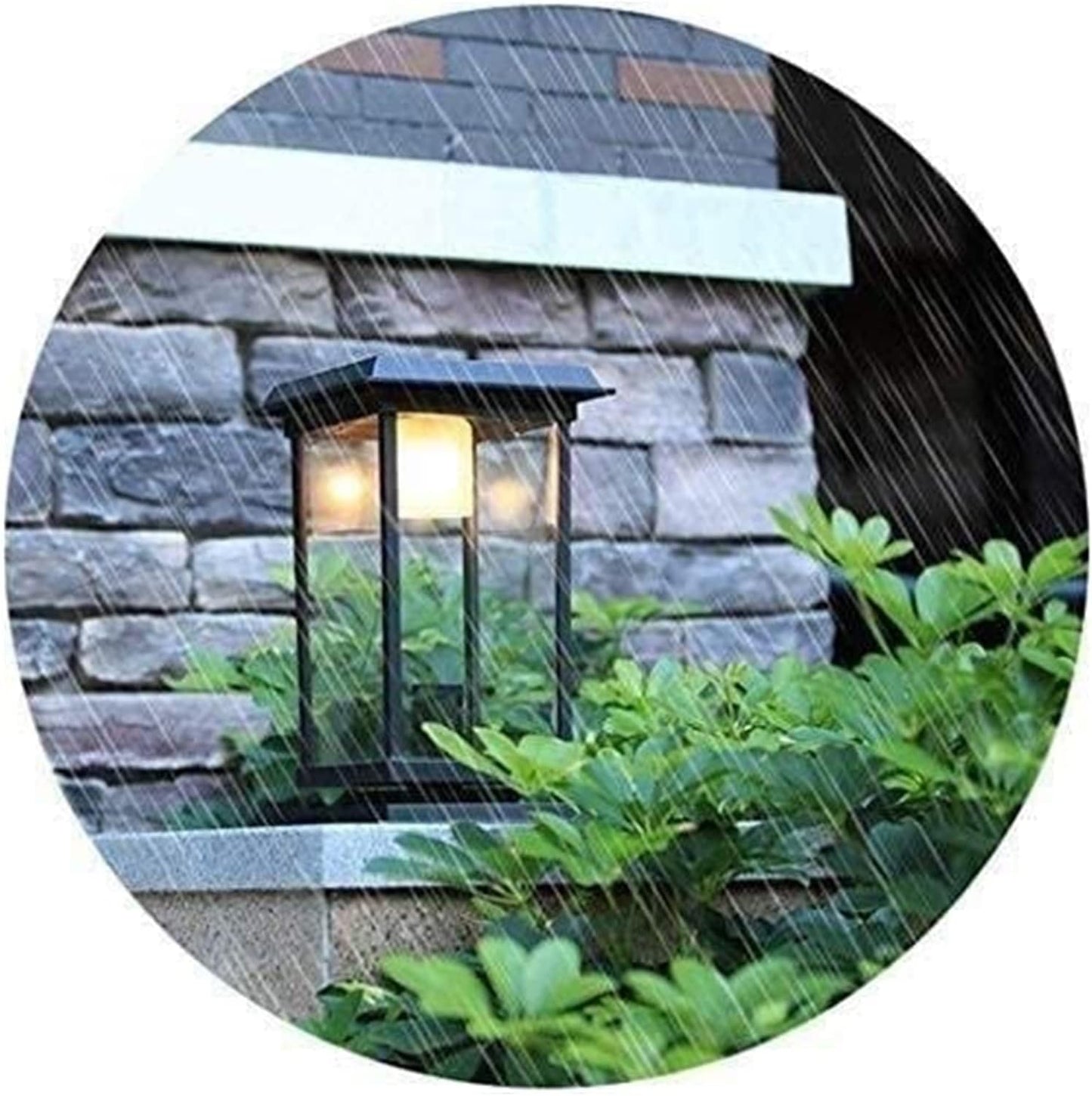 Courtyard Light Outdoor Die-cast Light Solar Post Lamp Garden Light 5W Patio Lights Pole Light Wall Head Wall Light Household Waterproof Column Head Light Street Decor Lamp Comfortable anniversar