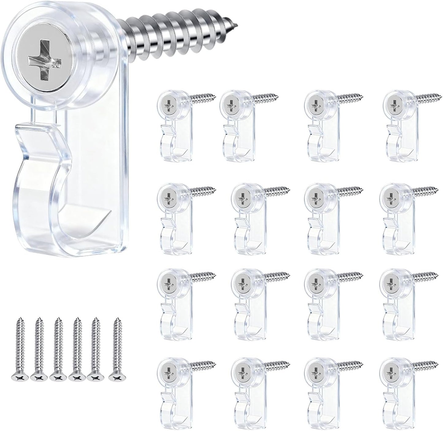 Hooks for Outdoor String Lights, 30 Pack Christmas Light Clips, Weathe