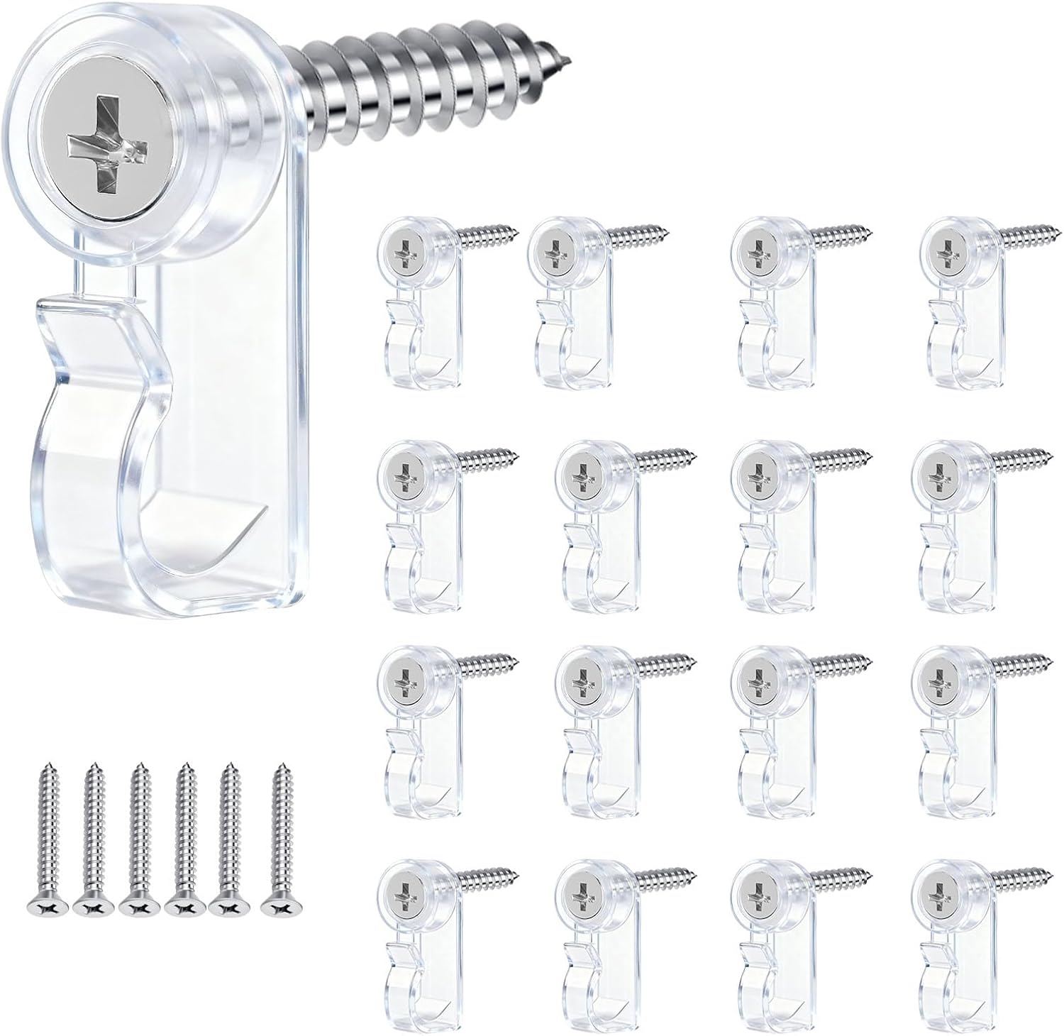 Hooks for Outdoor String Lights, 30 Pack Christmas Light Clips, Weathe