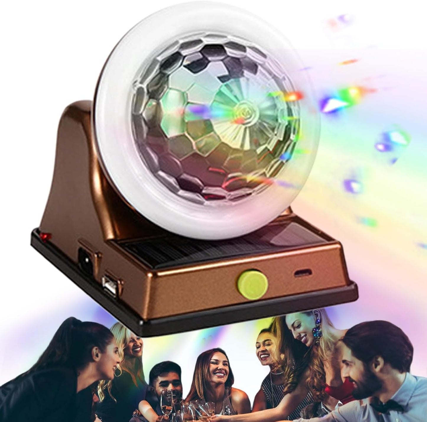 Solar Disco Light - Outdoor Color Changing Garden Lamp, RGB Terrace Sphere Decor with Automatic Dusk Activation, Sturdy Waterproof Housing, Ideal for Lawn Wedding Patio Parties