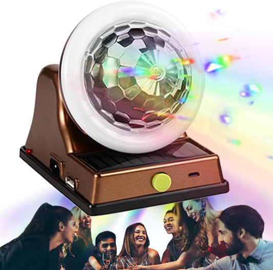 Solar Disco Light - Outdoor Color Changing Garden Lamp, RGB Terrace Sphere Decor with Automatic Dusk Activation, Sturdy Waterproof Housing, Ideal for Lawn Wedding Patio Parties