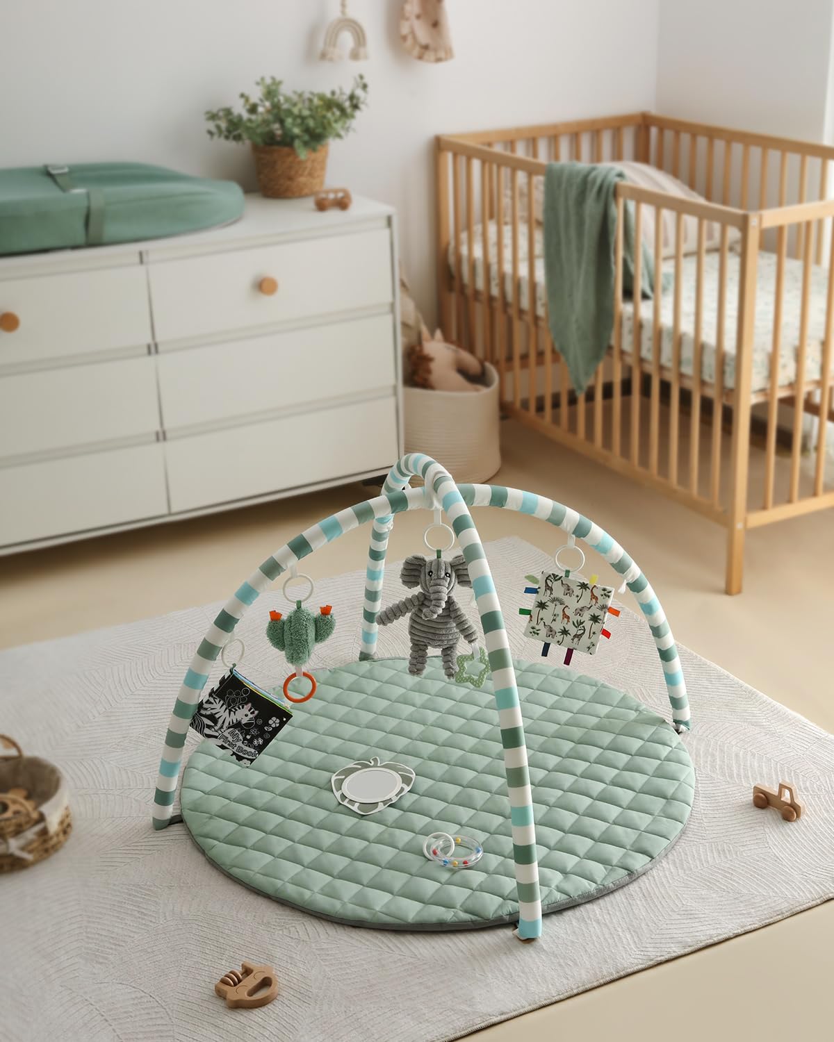 Blissful Diary Baby Play Gym Mat, Play Mat Activity Mat with 6 Detacha