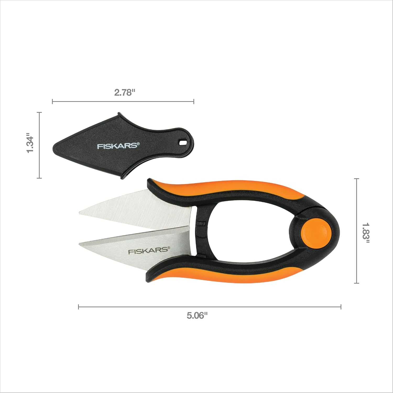 Fiskars Herb Garden Scissors, 5" Garden Shears, Handheld Herb Snips wi